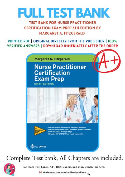 The Digital and eTextbook ISBNs for Nurse Practitioner Certification Exam Prep are 9781719642989, 1719642982 and the print ISBNs are 9780803677128, 080367712X. . Fitzgerald nurse practitioner review book 6th edition pdf